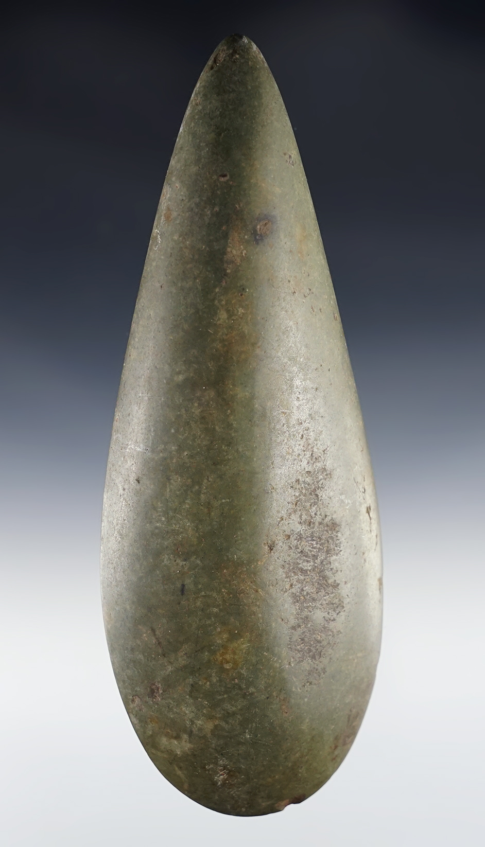 7 3/4" long Taino Culture Celt made from well patinated Hardstone. Recovered in Hispaniola.
