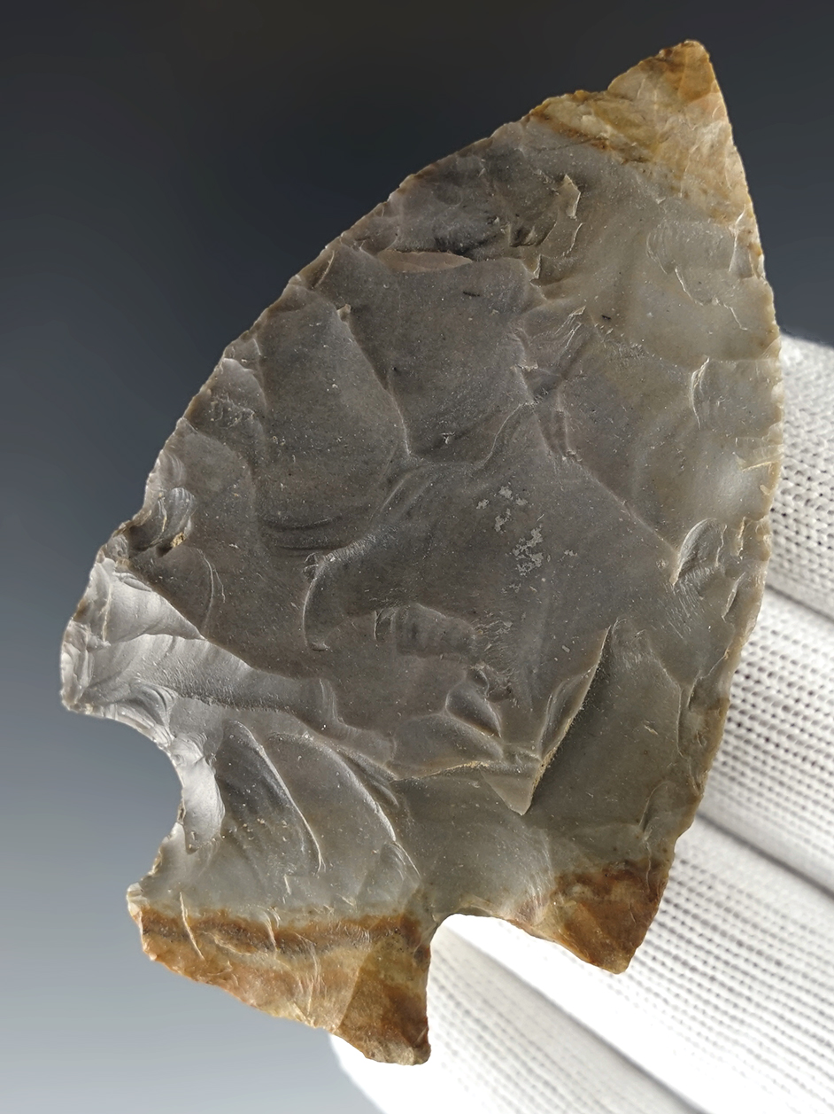 3 1/4" Hopewell made from beautiful Sonora Flint. Found in Hardin Co., Kentucky. Jackson COA