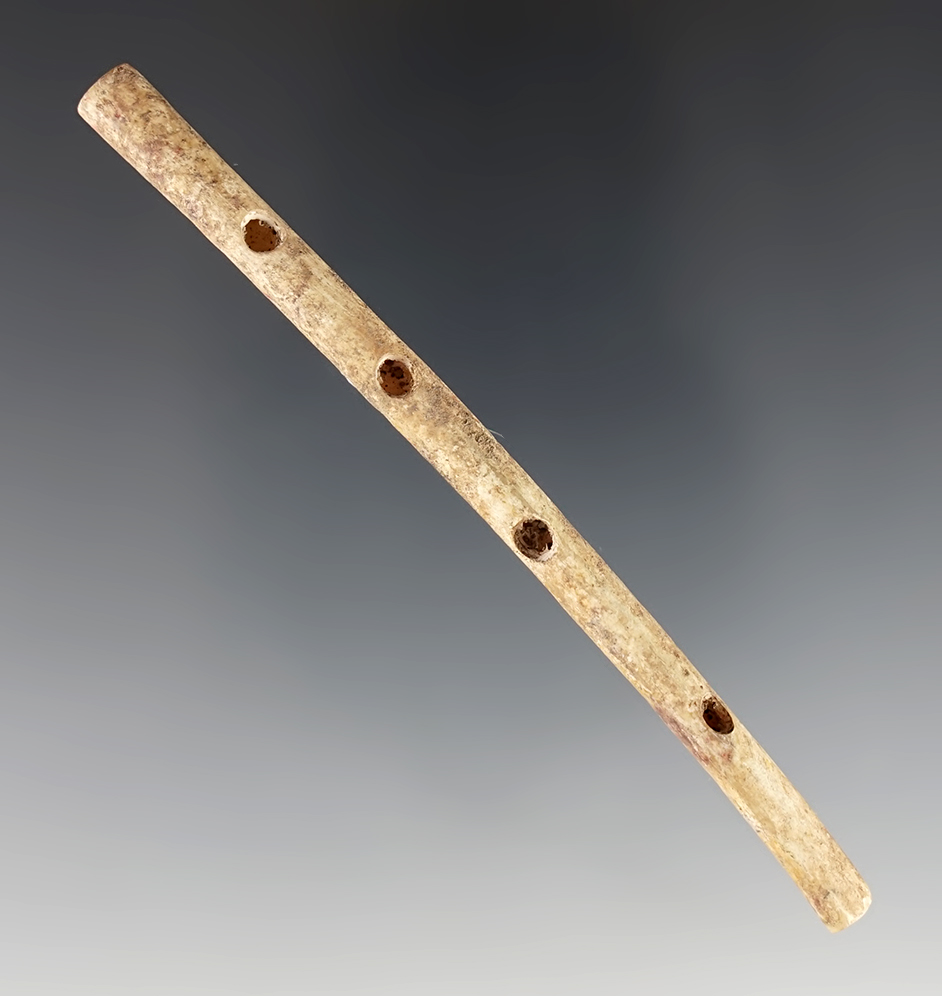 Fine 4 1/8" Bone Flute found in Kentucky. Well patinated.