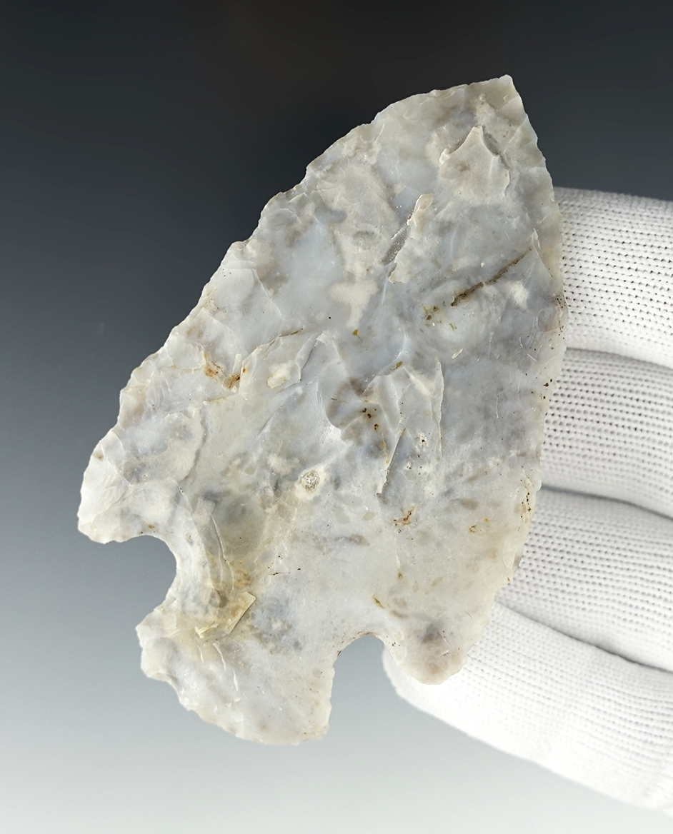 Nice 3 5/8" Ohio Hopewell made from Flint Ridge Flint.