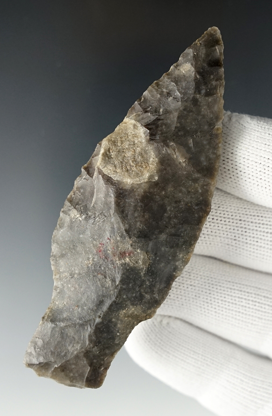 Nice 3 1/2" Stemmed Lanceolate - Stark Co., Ohio. Some ancient grinding to the stem sides.