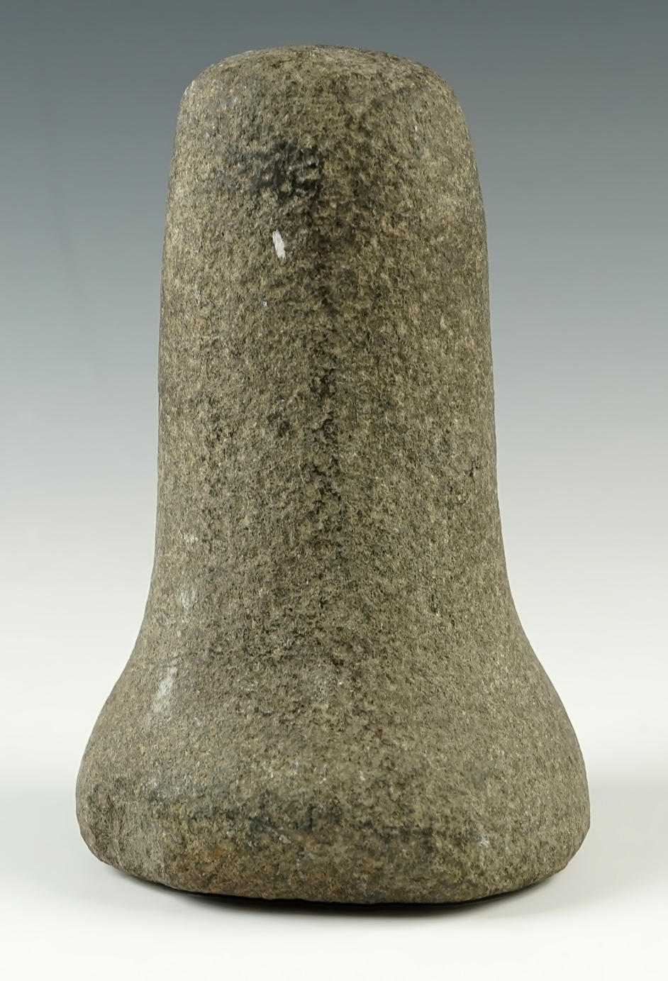 5 1/2" Bell Pestle recovered in Kentucky. A couple ancient and modern dings to base.
