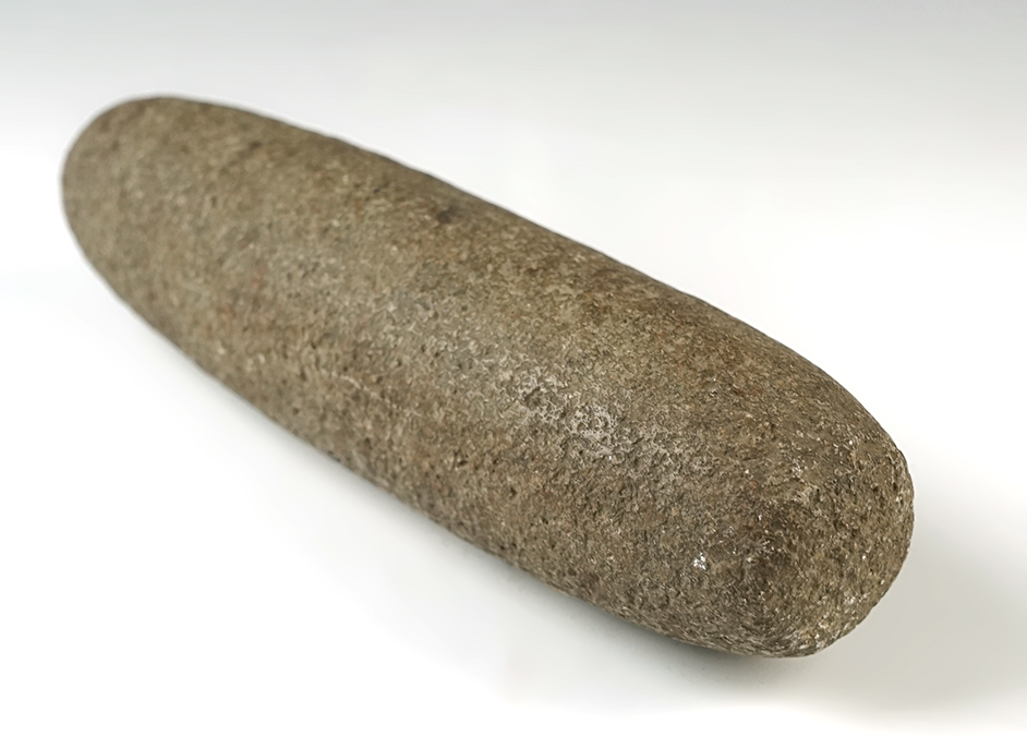 7 7/8" combination Roller Pestle/Pounder found near Red Oak, Nebraska. Ex. Dale T. Williams.