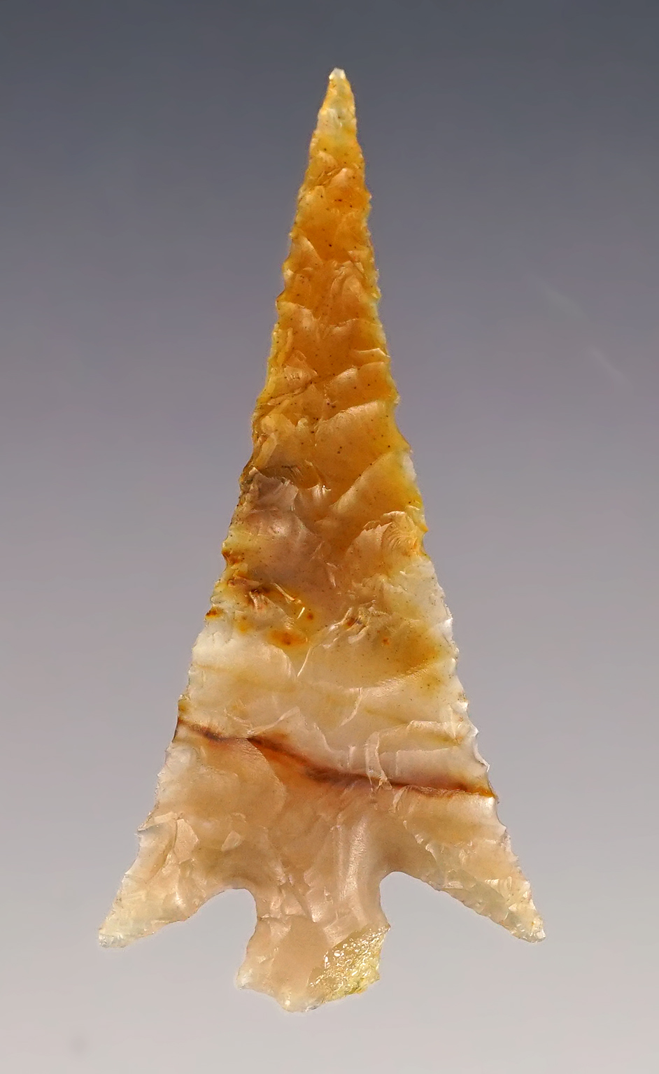 1 3/8" exceptionally thin and well flaked Columbia Plateau found in Washington.