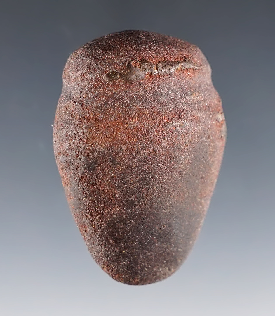 Rare and well made 1 7/8" Full grooved miniature Axe made from Hematite. Found in Ohio.