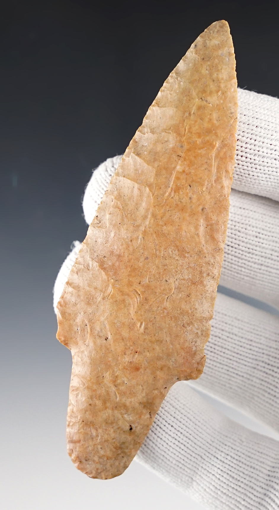 3 7/8" Adena made from Kay County Chert. Found in Oklahoma.