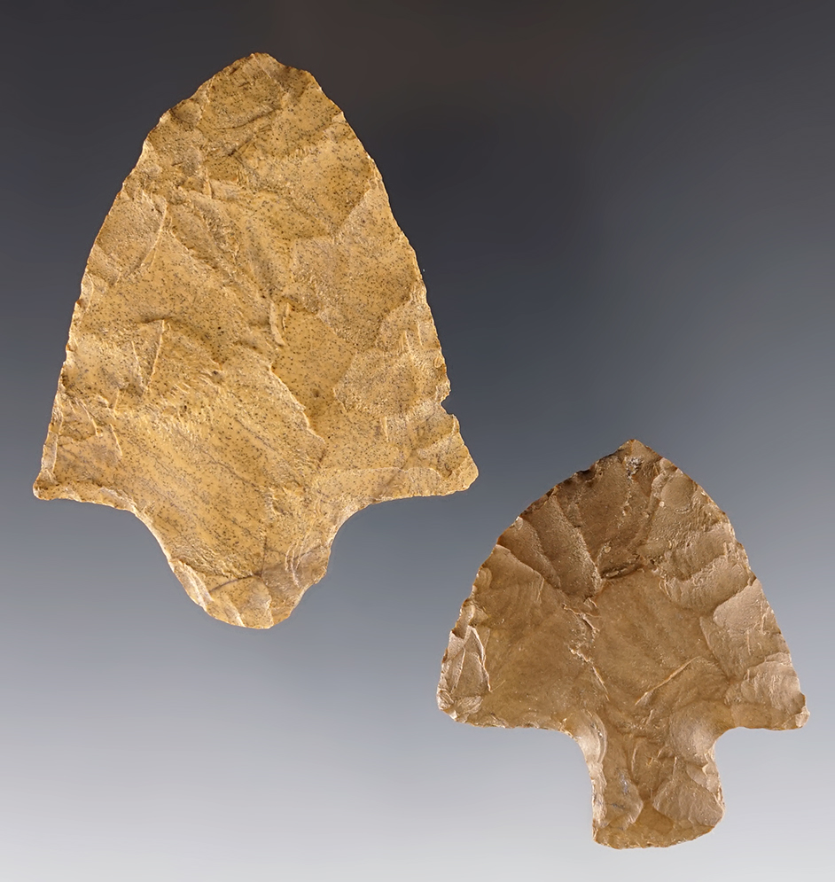 Nice pair of Jasper Points! Includes a 1 13/16" Perkiomen & 2 1/2" Lehigh Point -  Pennsylvania