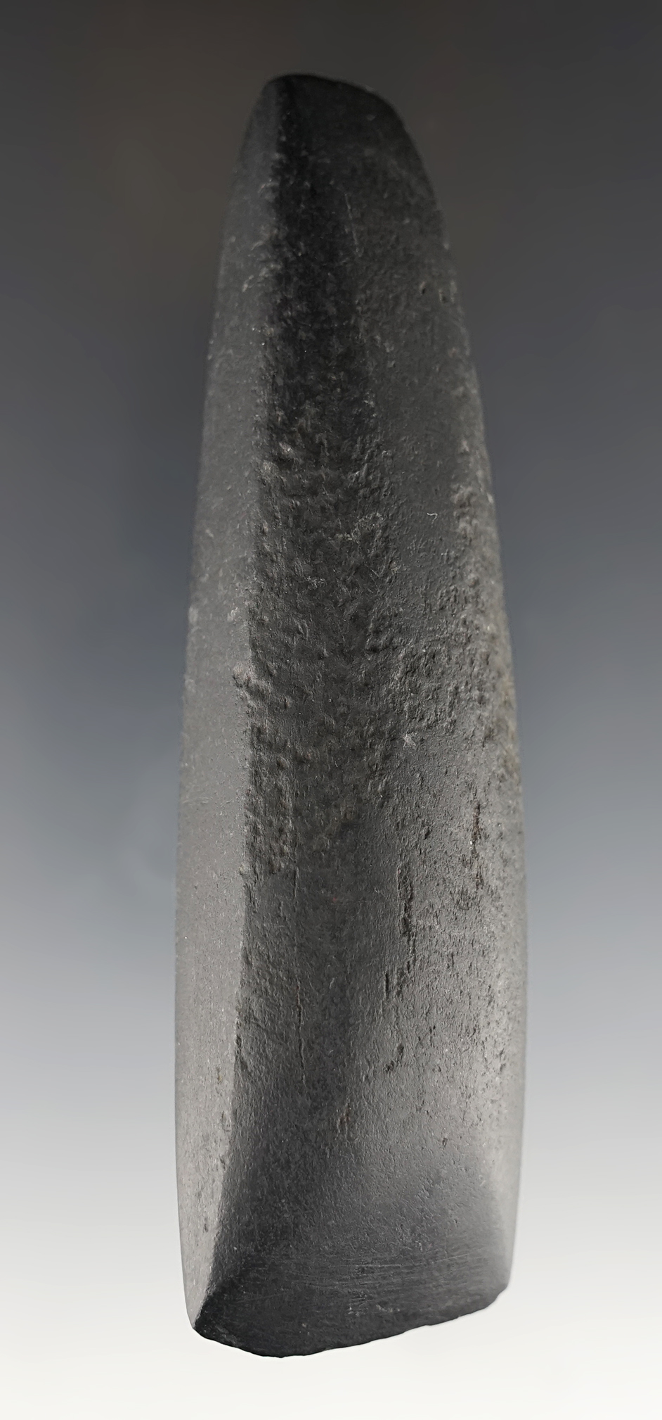 Rare 4 3/4" Dual Bit Chisel/Wedge found in Indiana. Made from polished black Hardstone.