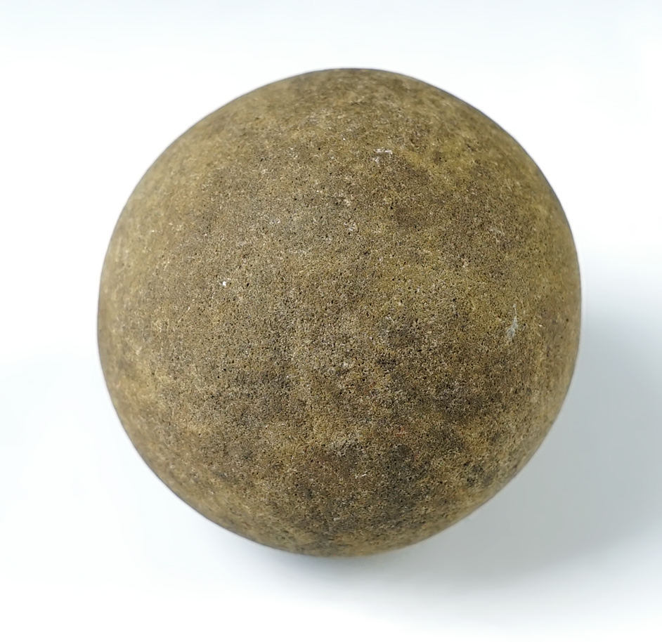 2 5/8" perfectly round game ball recovered in Tuscarawas County Ohio in October 1981.