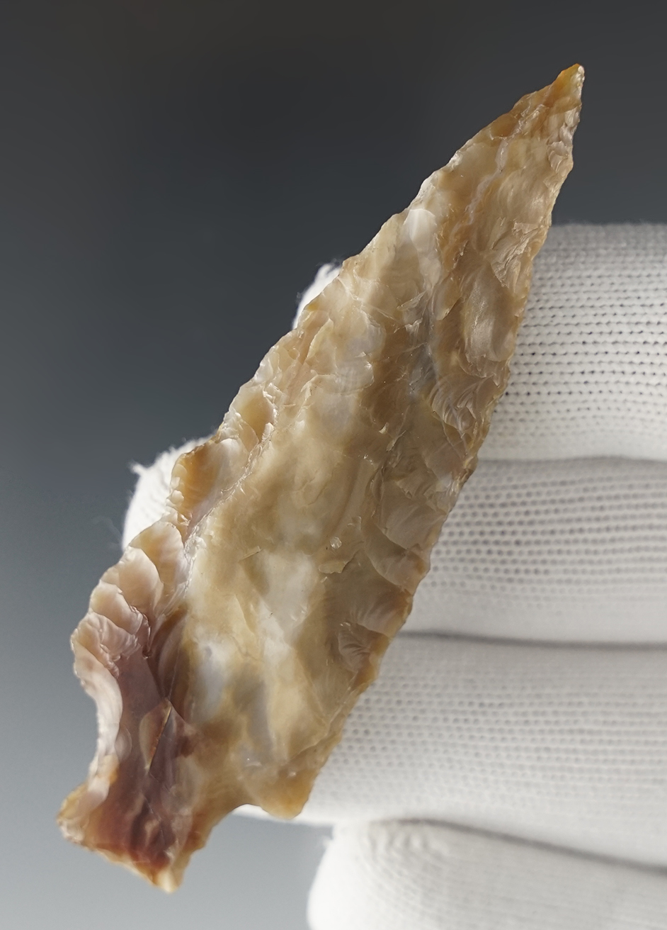 3 3/16" Stemmed Knife - colorful high-grade Agate. Found near the Columbia River, Washington