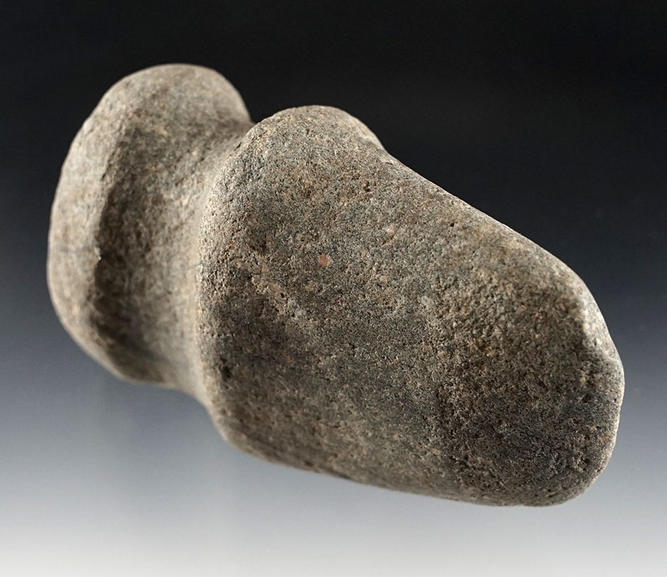 Nice 3 7/8" long 3/4 Groove Axe made from Hardstone. Found in Indiana.