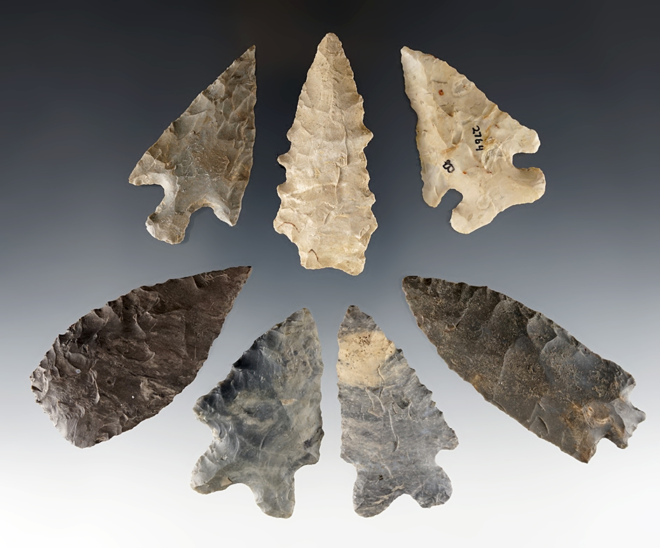 Set of 7 Kentucky points in excellent condition. A nice variety of types.