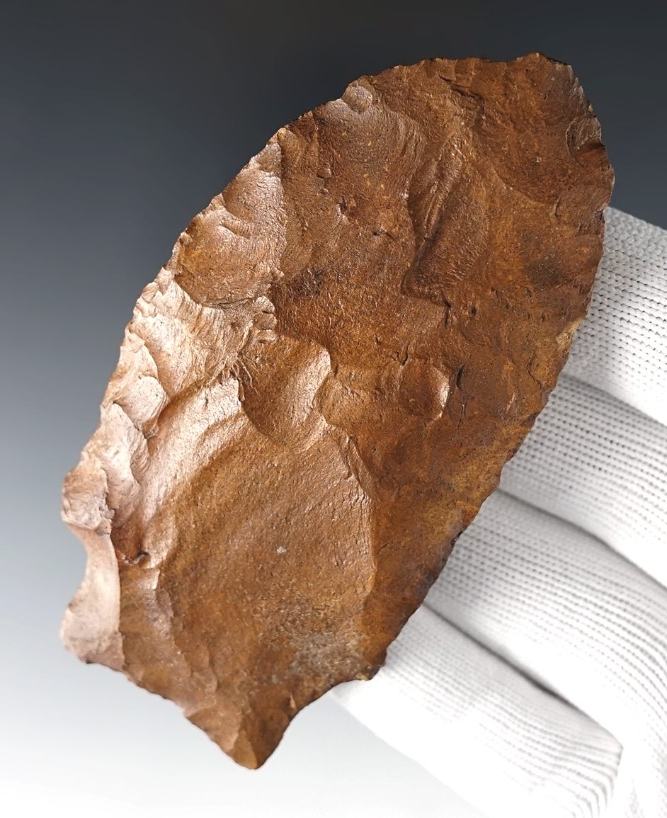 3 7/8" deeply patinated Savannah River - Jackson Cove, Florida. Comes with a Davis COA, G-8.